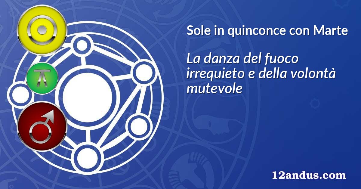 Sole in quinconce con Marte