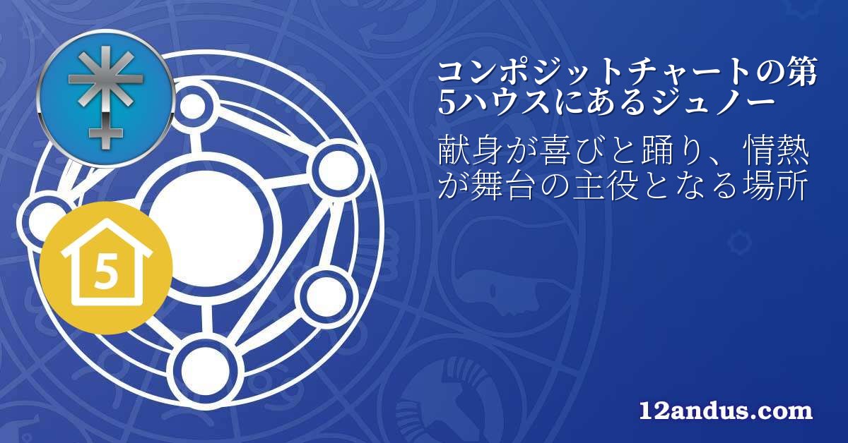 コンポジットチャートの第5ハウスにあるジュノー
