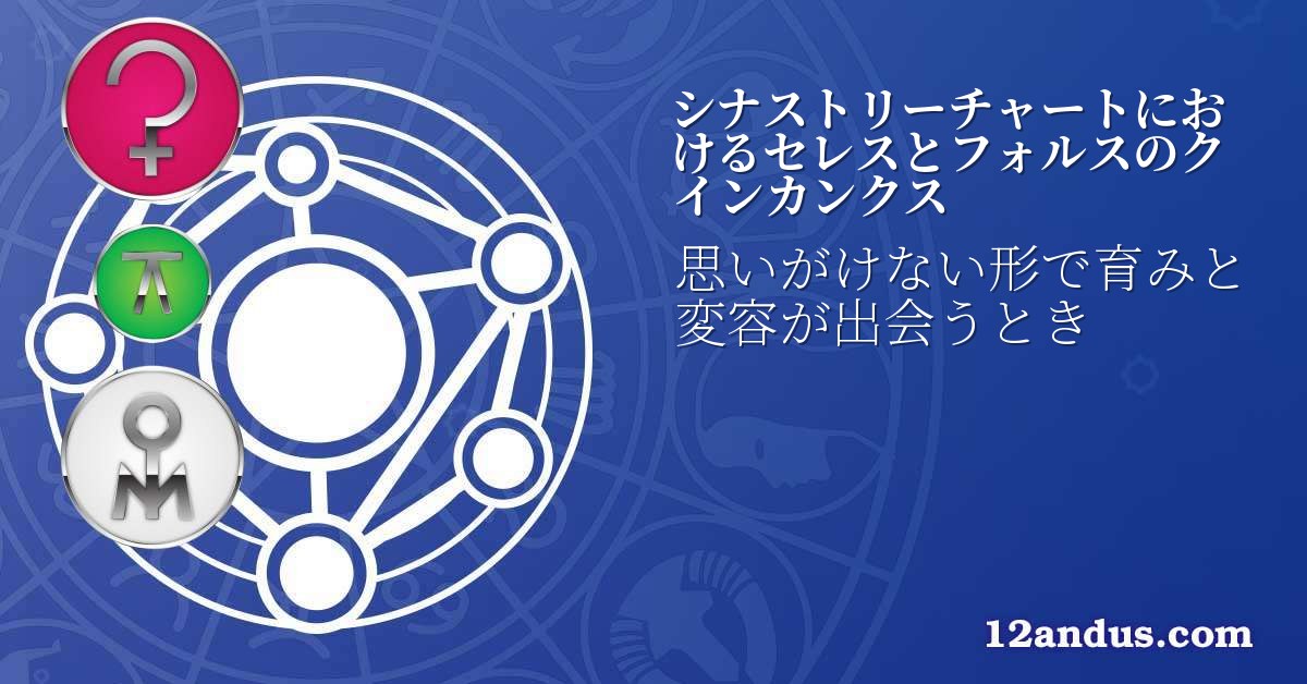 シナストリーチャートにおけるセレスとフォルスのクインカンクス
