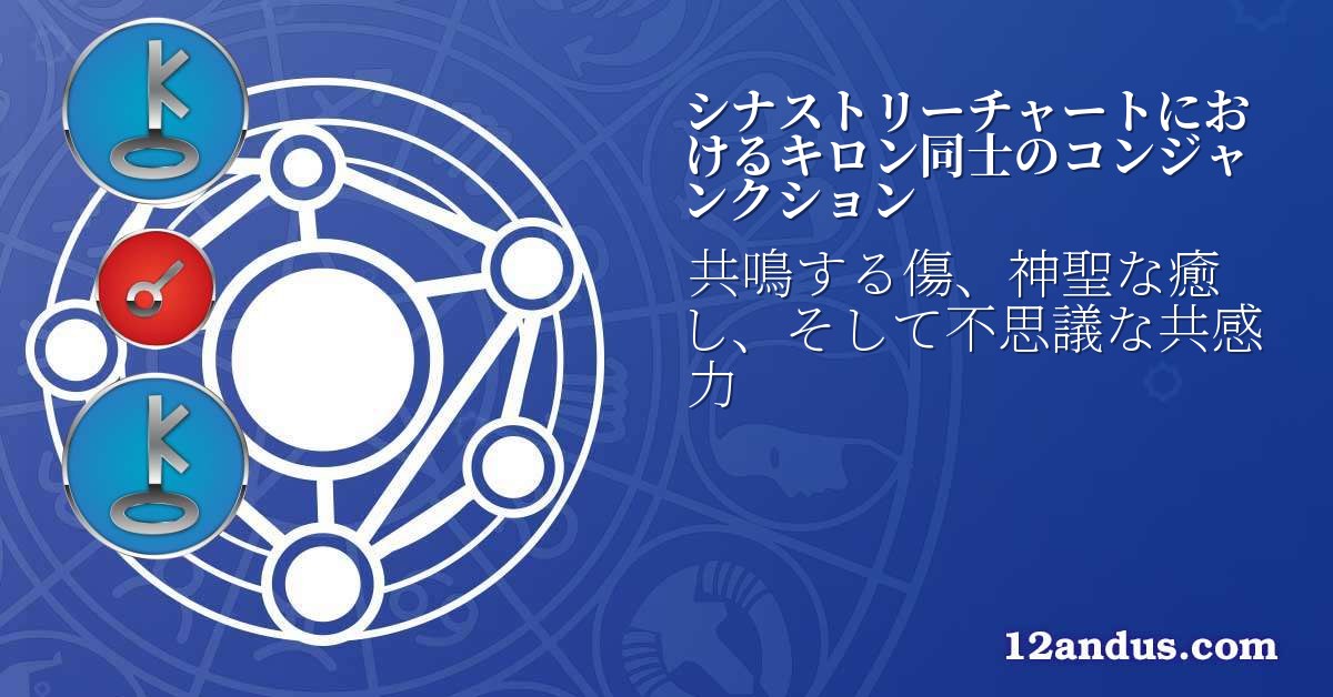シナストリーチャートにおけるキロン同士のコンジャンクション