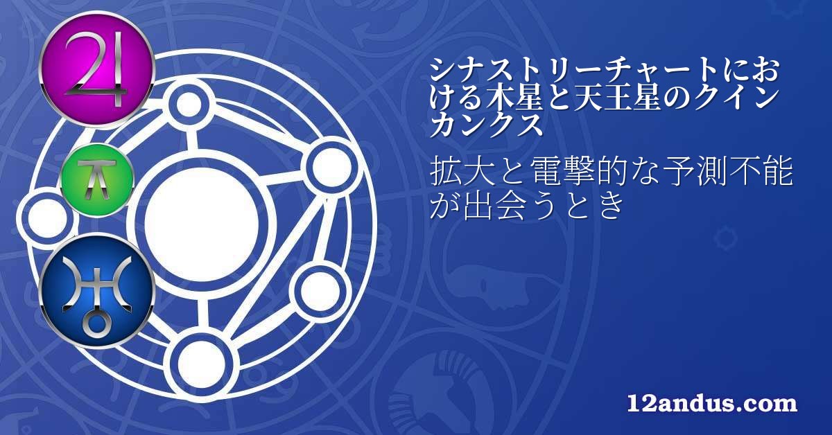 シナストリーチャートにおける木星と天王星のクインカンクス