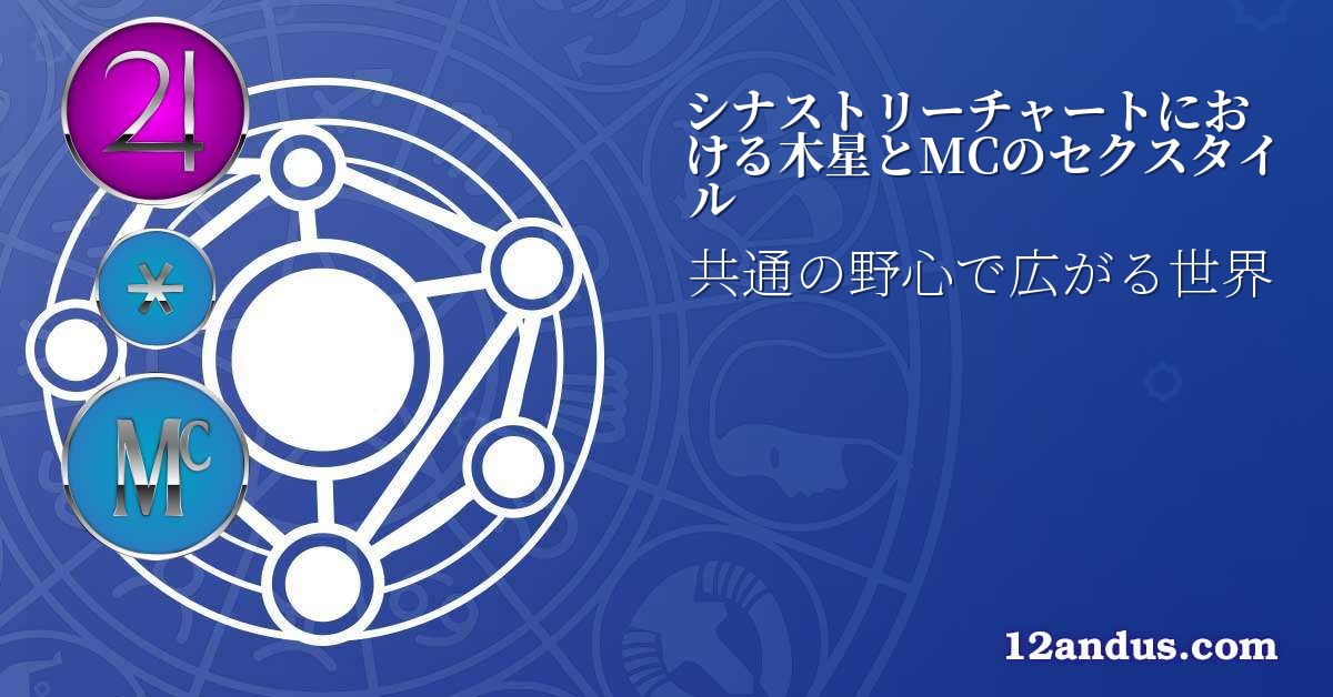 シナストリーチャートにおける木星とMCのセクスタイル