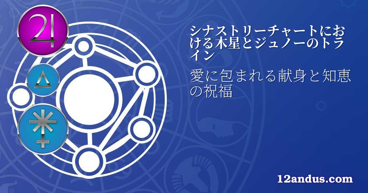 シナストリーチャートにおける木星とジュノーのトライン