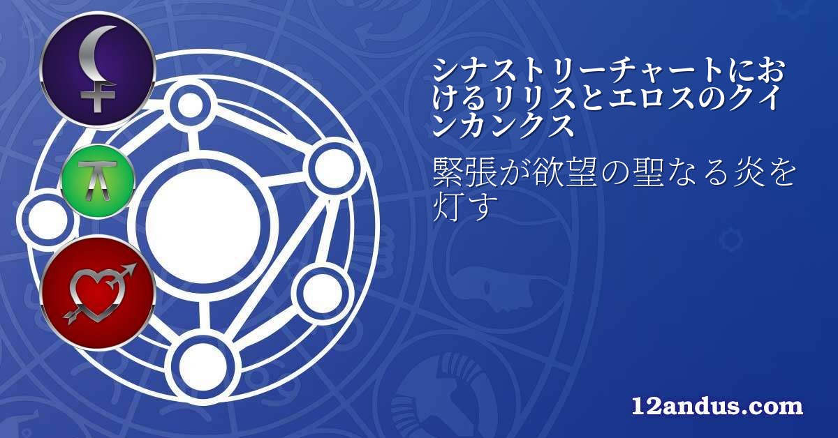 シナストリーチャートにおけるリリスとエロスのクインカンクス