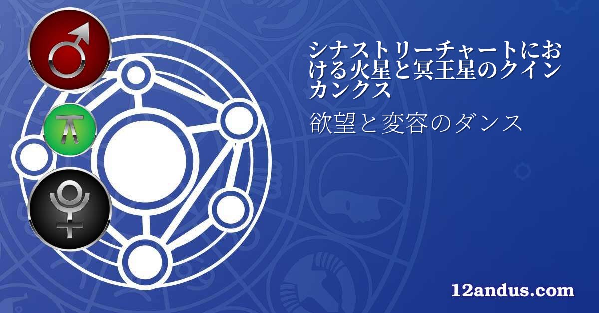 シナストリーチャートにおける火星と冥王星のクインカンクス