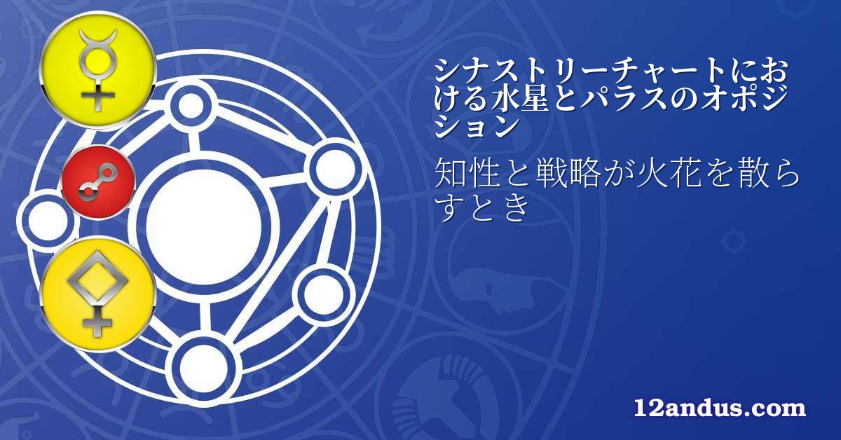 シナストリーチャートにおける水星とパラスのオポジション