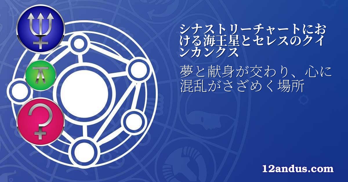 シナストリーチャートにおける海王星とセレスのクインカンクス