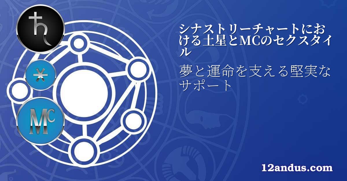 シナストリーチャートにおける土星とMCのセクスタイル