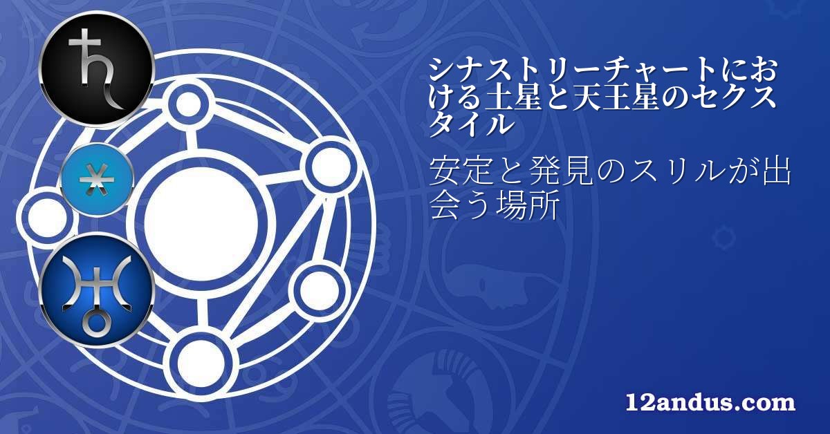シナストリーチャートにおける土星と天王星のセクスタイル