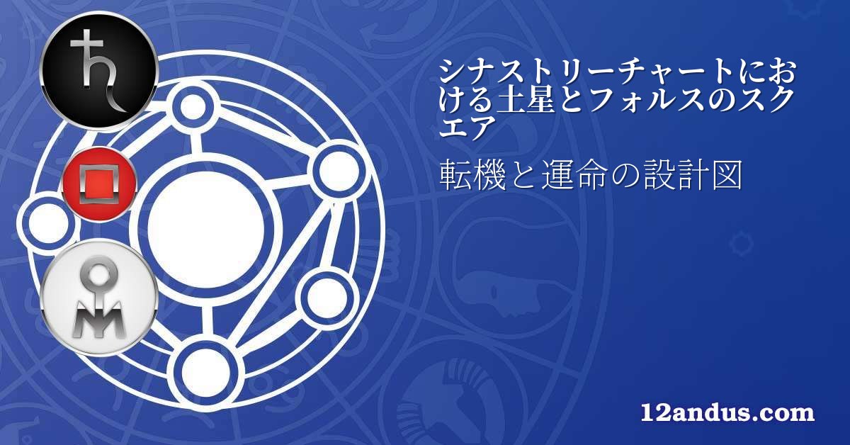 シナストリーチャートにおける土星とフォルスのスクエア