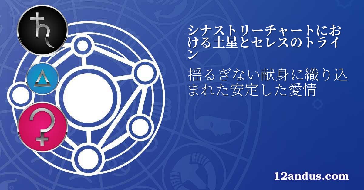 シナストリーチャートにおける土星とセレスのトライン