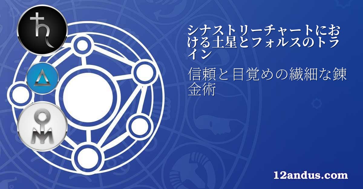 シナストリーチャートにおける土星とフォルスのトライン
