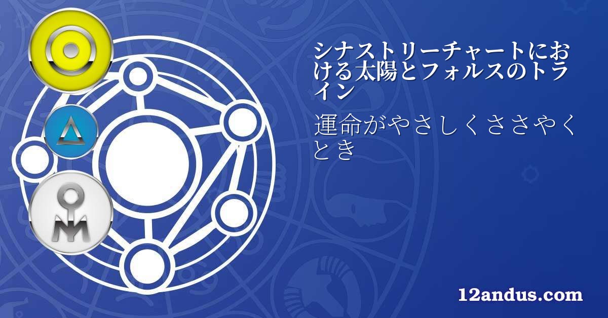 シナストリーチャートにおける太陽とフォルスのトライン