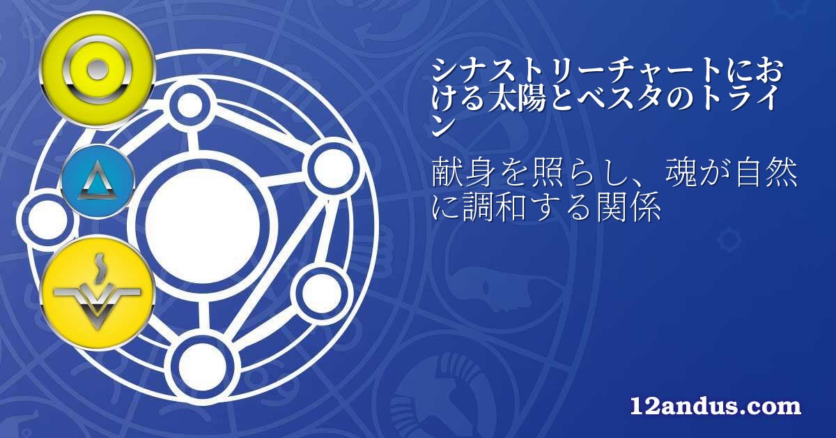 シナストリーチャートにおける太陽とベスタのトライン