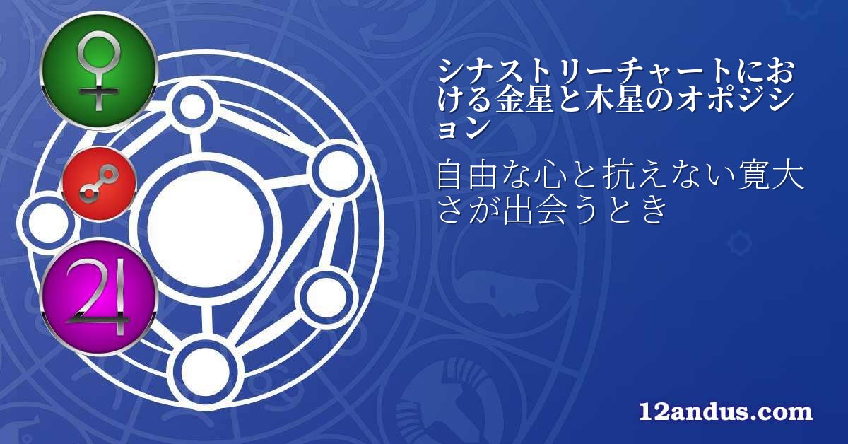 シナストリーチャートにおける金星と木星のオポジション