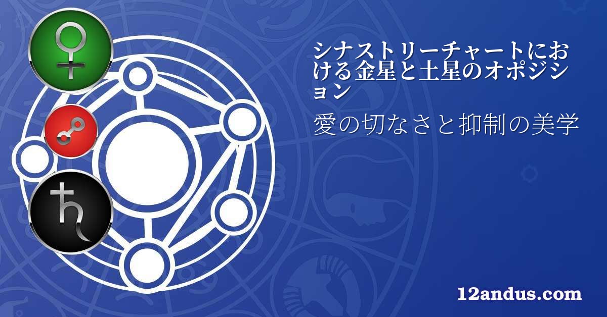 シナストリーチャートにおける金星と土星のオポジション