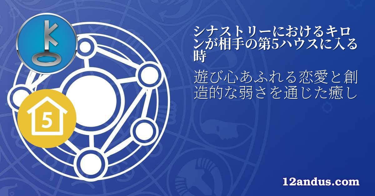 シナストリーにおけるキロンが相手の第5ハウスに入る時