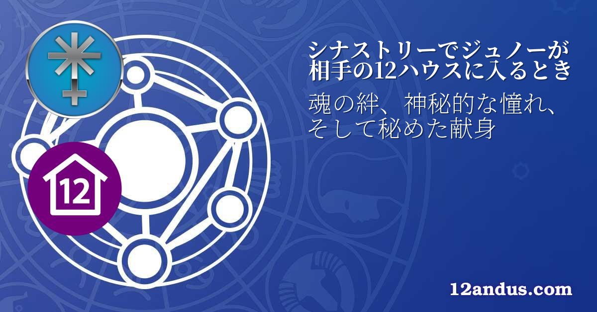 シナストリーでジュノーが相手の12ハウスに入るとき