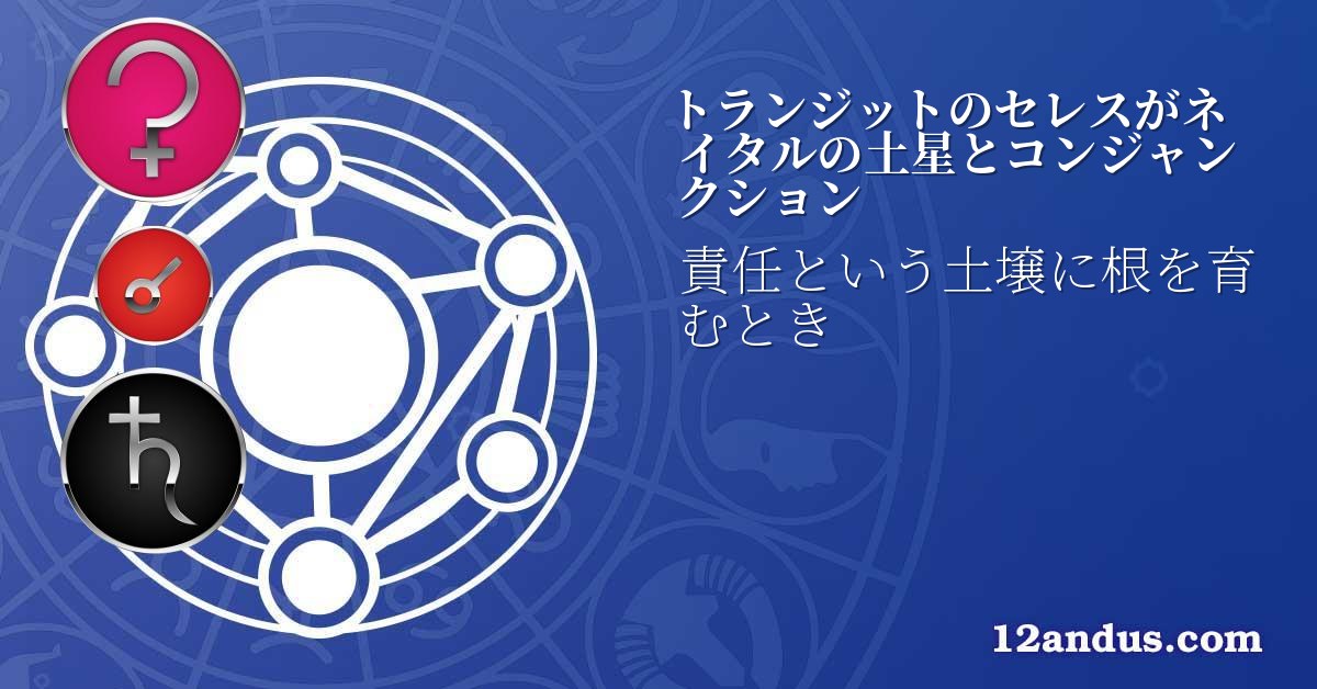 トランジットのセレスがネイタルの土星とコンジャンクション