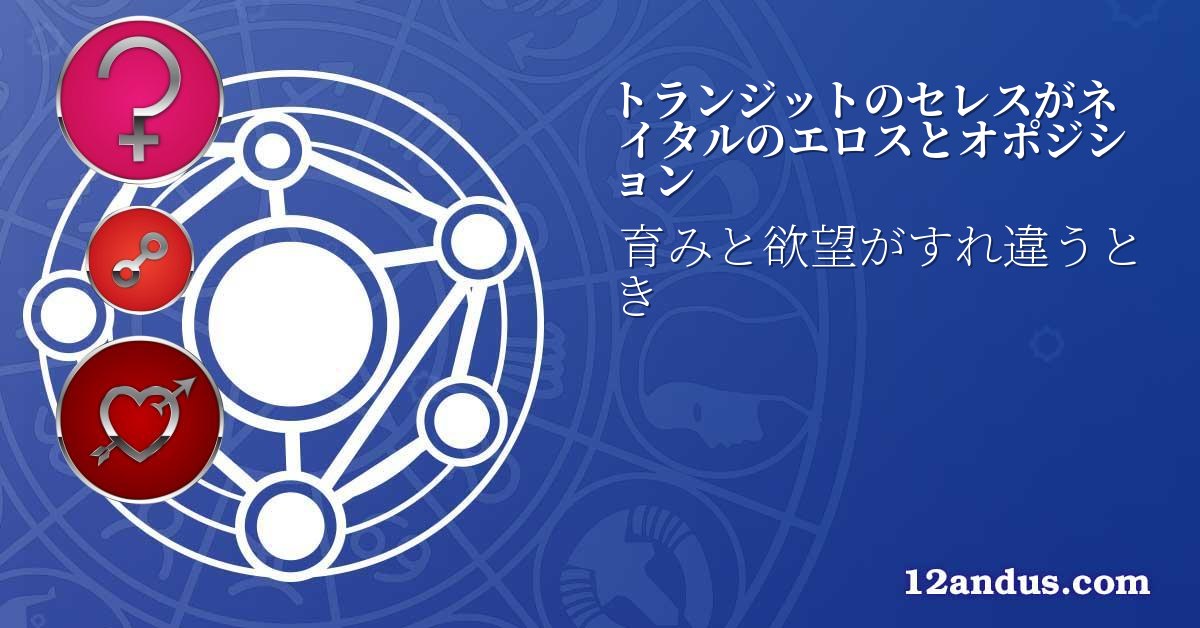 トランジットのセレスがネイタルのエロスとオポジション