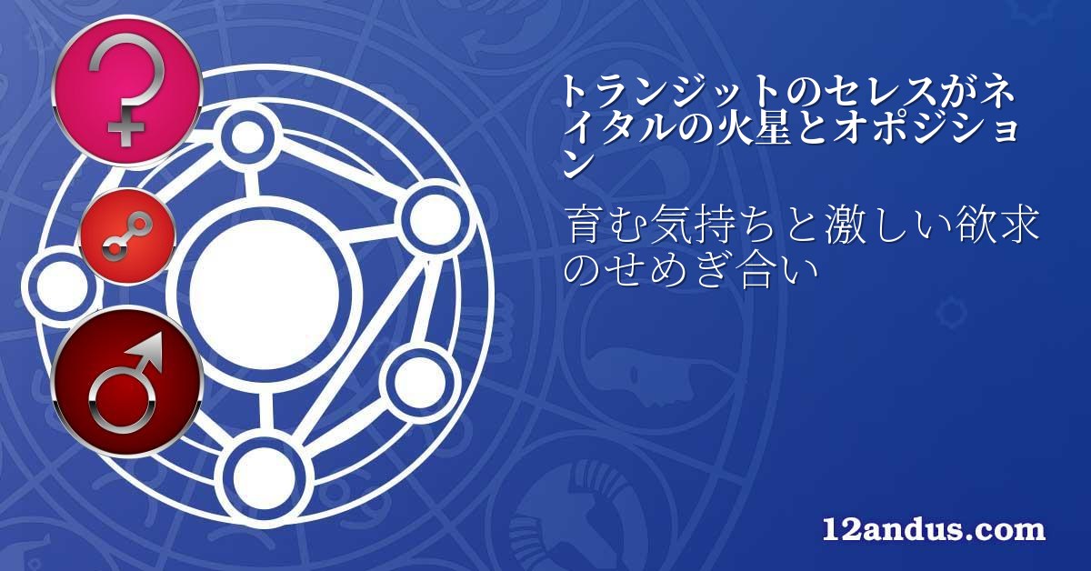 トランジットのセレスがネイタルの火星とオポジション