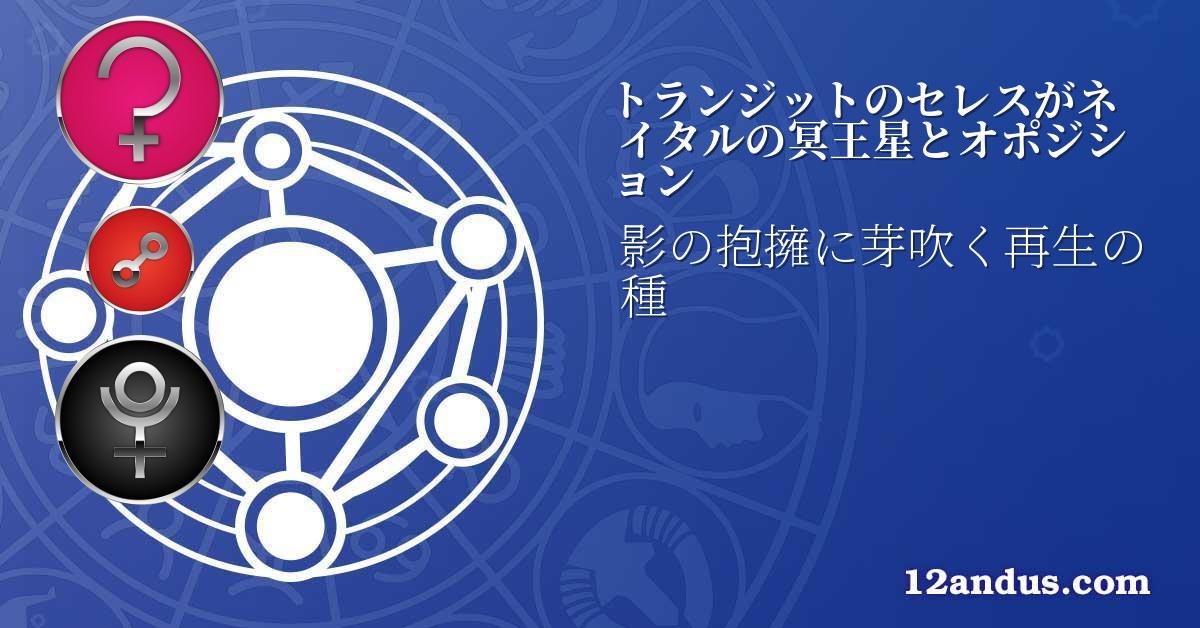 トランジットのセレスがネイタルの冥王星とオポジション