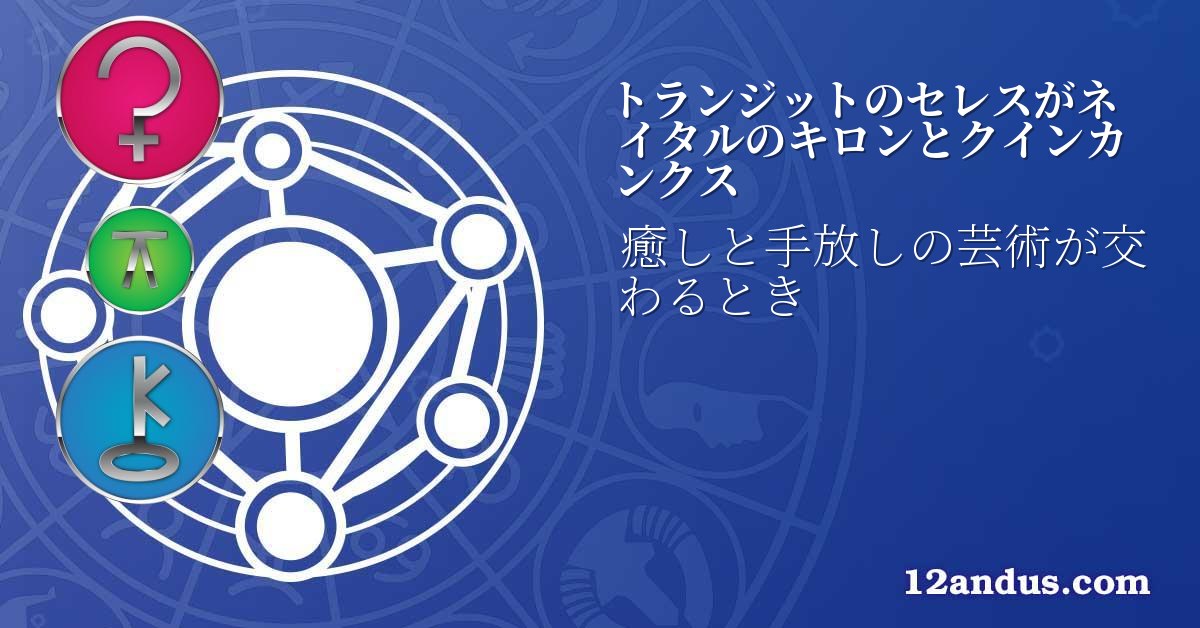 トランジットのセレスがネイタルのキロンとクインカンクス