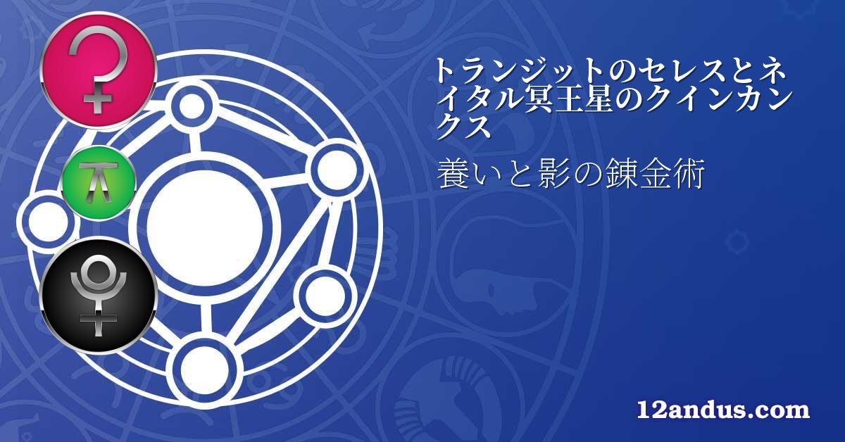 トランジットのセレスとネイタル冥王星のクインカンクス