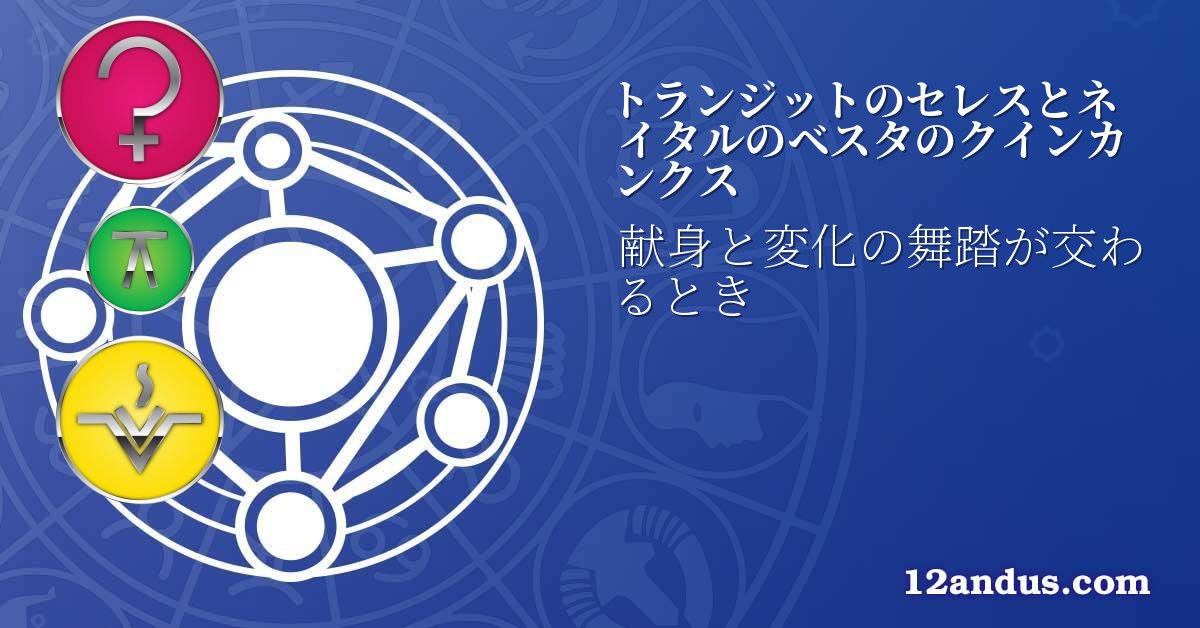 トランジットのセレスとネイタルのベスタのクインカンクス