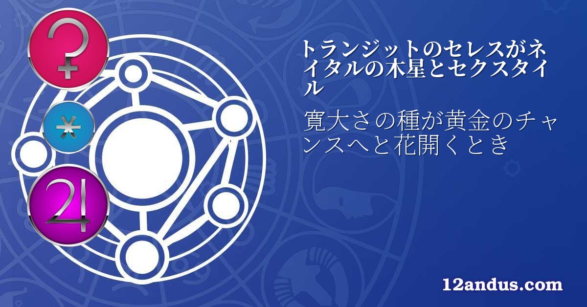 トランジットのセレスがネイタルの木星とセクスタイル