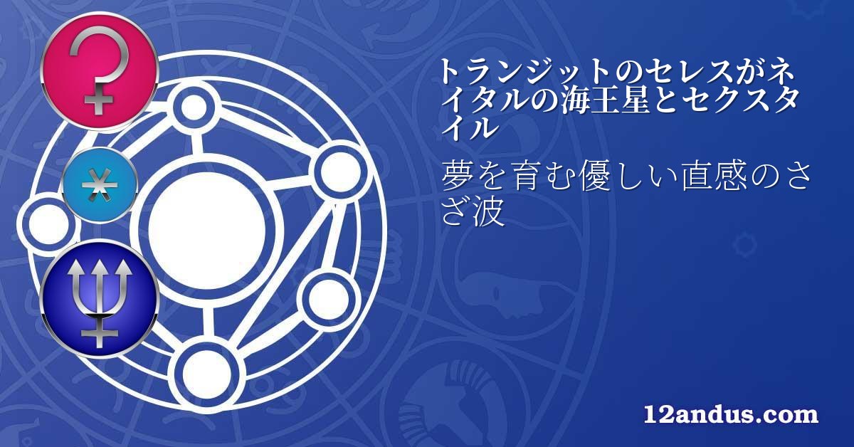 トランジットのセレスがネイタルの海王星とセクスタイル