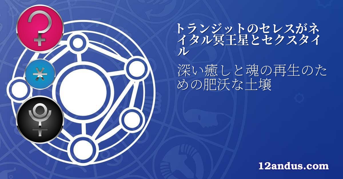 トランジットのセレスがネイタル冥王星とセクスタイル