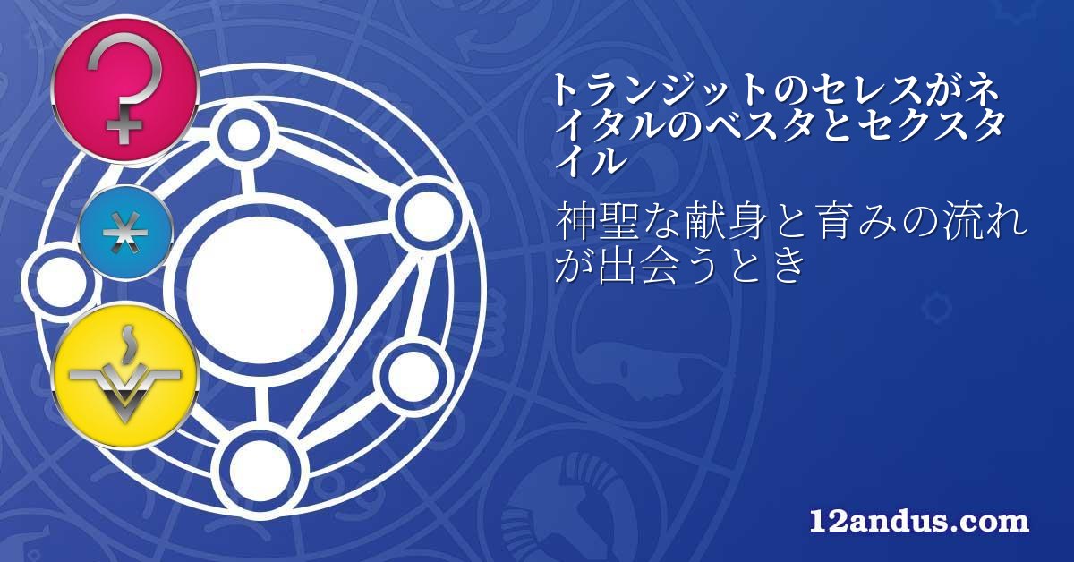 トランジットのセレスがネイタルのベスタとセクスタイル