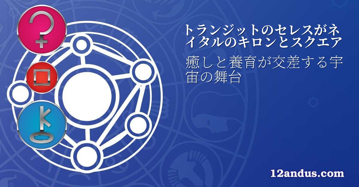 トランジットのセレスがネイタルのキロンとスクエア