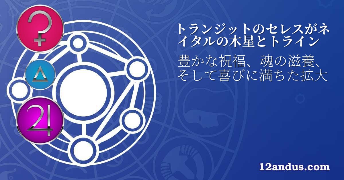トランジットのセレスがネイタルの木星とトライン