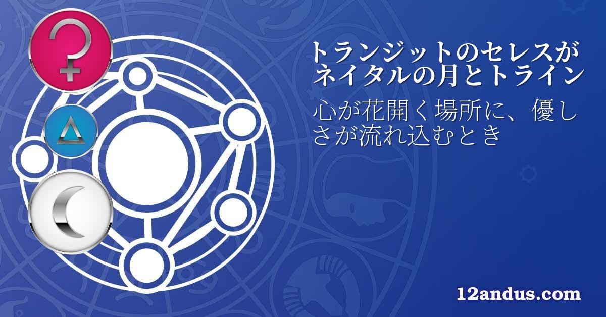 トランジットのセレスがネイタルの月とトライン