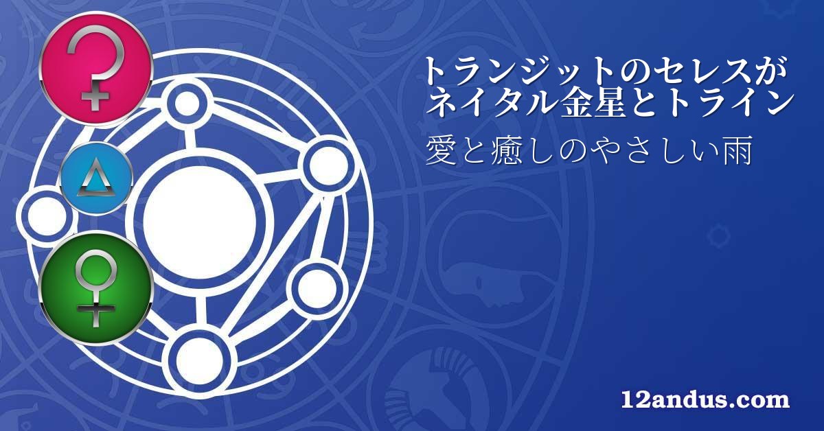 トランジットのセレスがネイタル金星とトライン