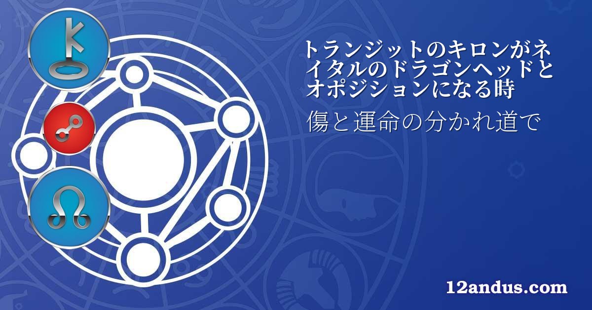 トランジットのキロンがネイタルのドラゴンヘッドとオポジションになる時