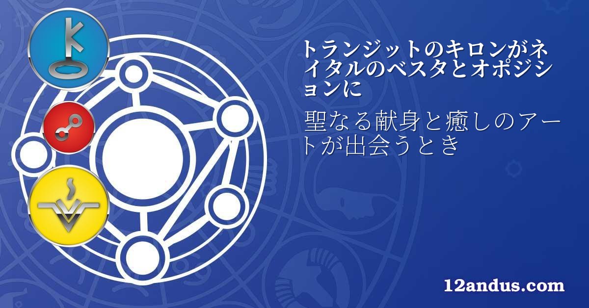 トランジットのキロンがネイタルのベスタとオポジションに
