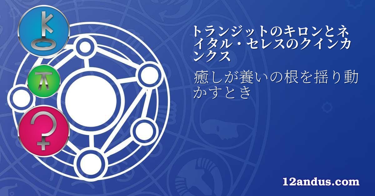 トランジットのキロンとネイタル・セレスのクインカンクス
