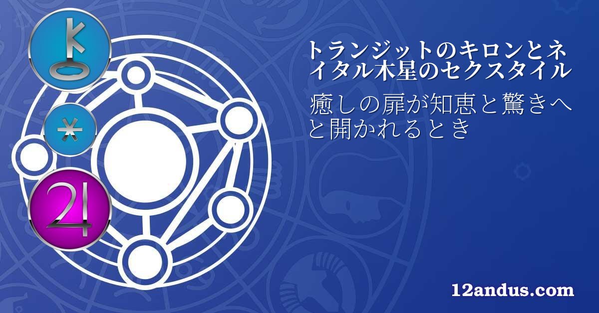 トランジットのキロンとネイタル木星のセクスタイル