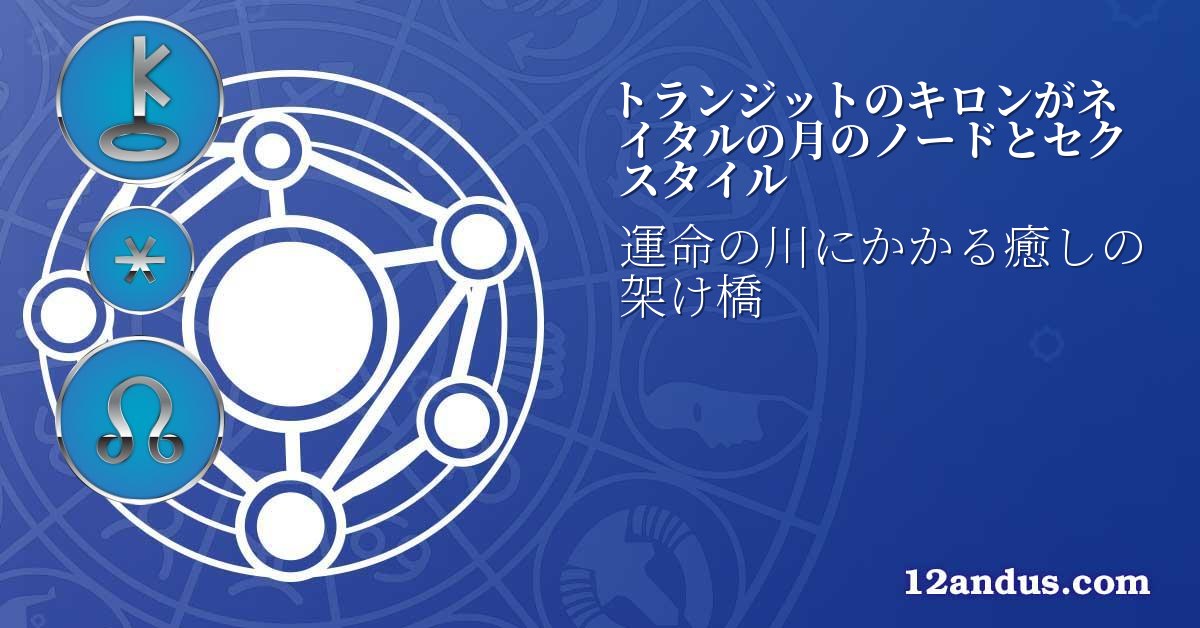 トランジットのキロンがネイタルの月のノードとセクスタイル