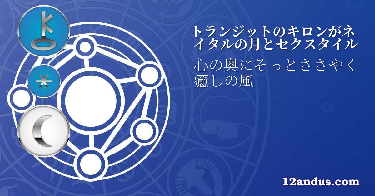 トランジットのキロンがネイタルの月とセクスタイル