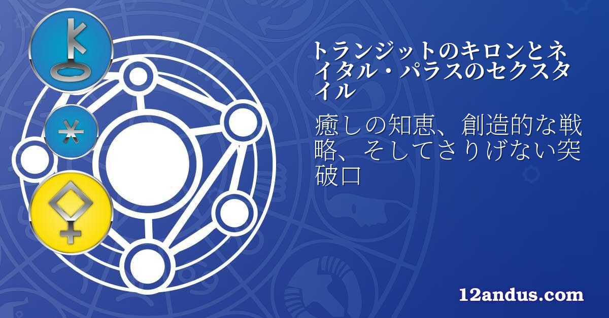 トランジットのキロンとネイタル・パラスのセクスタイル