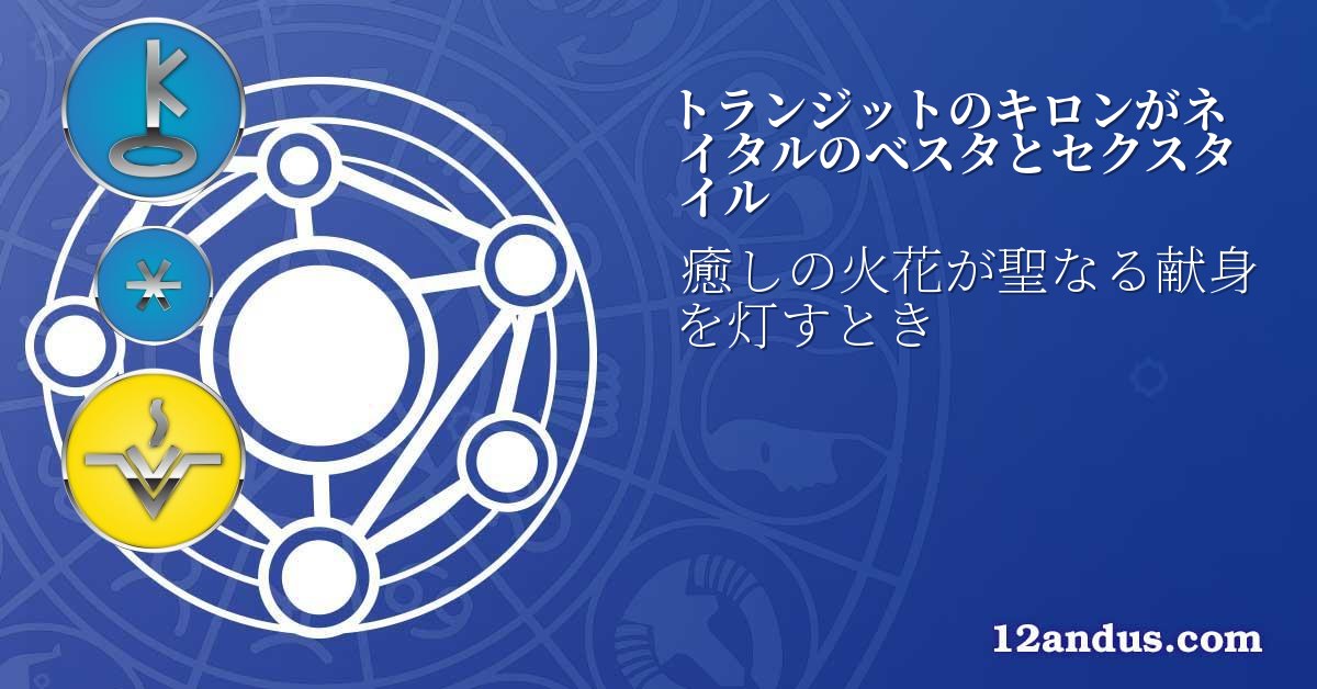 トランジットのキロンがネイタルのベスタとセクスタイル