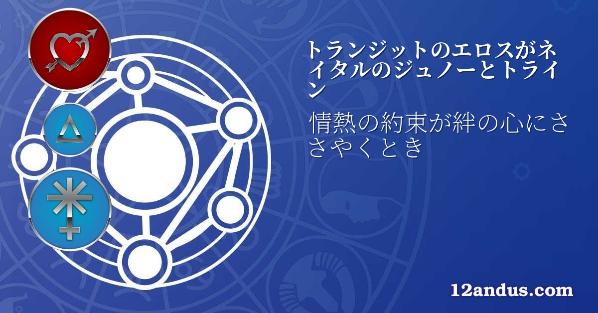 トランジットのエロスがネイタルのジュノーとトライン