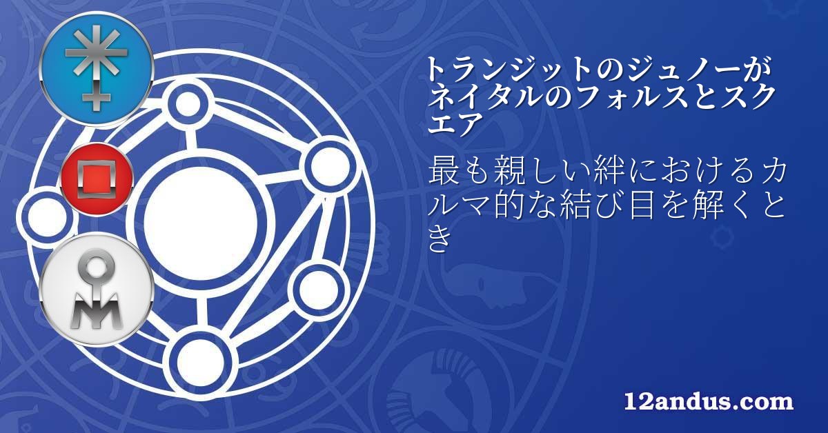 トランジットのジュノーがネイタルのフォルスとスクエア