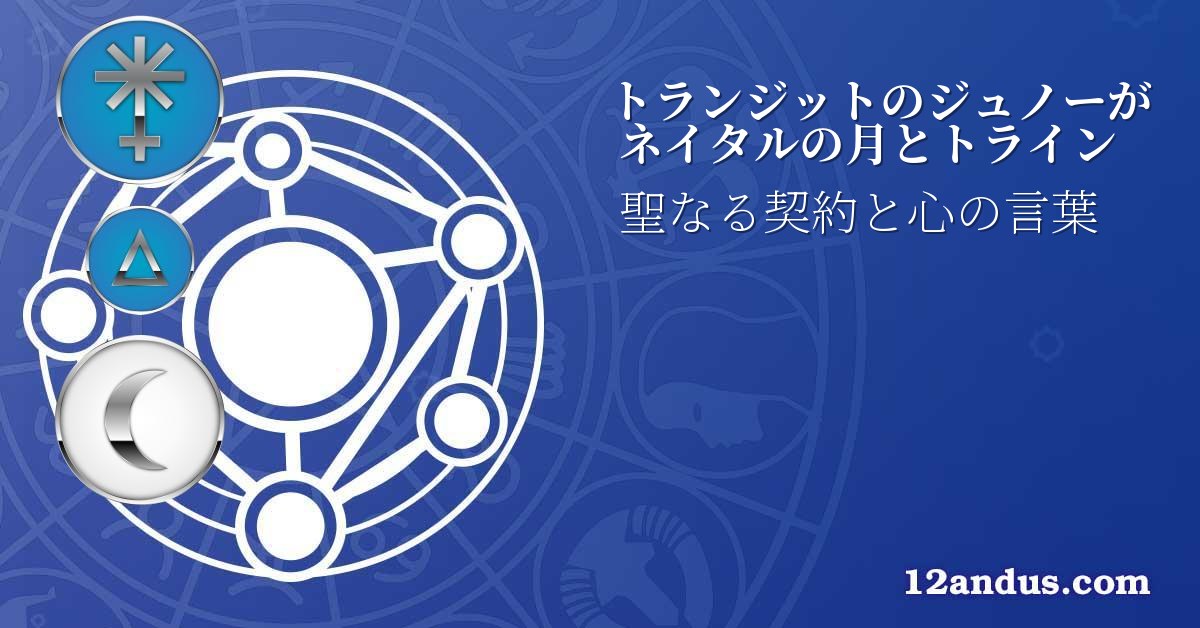 トランジットのジュノーがネイタルの月とトライン