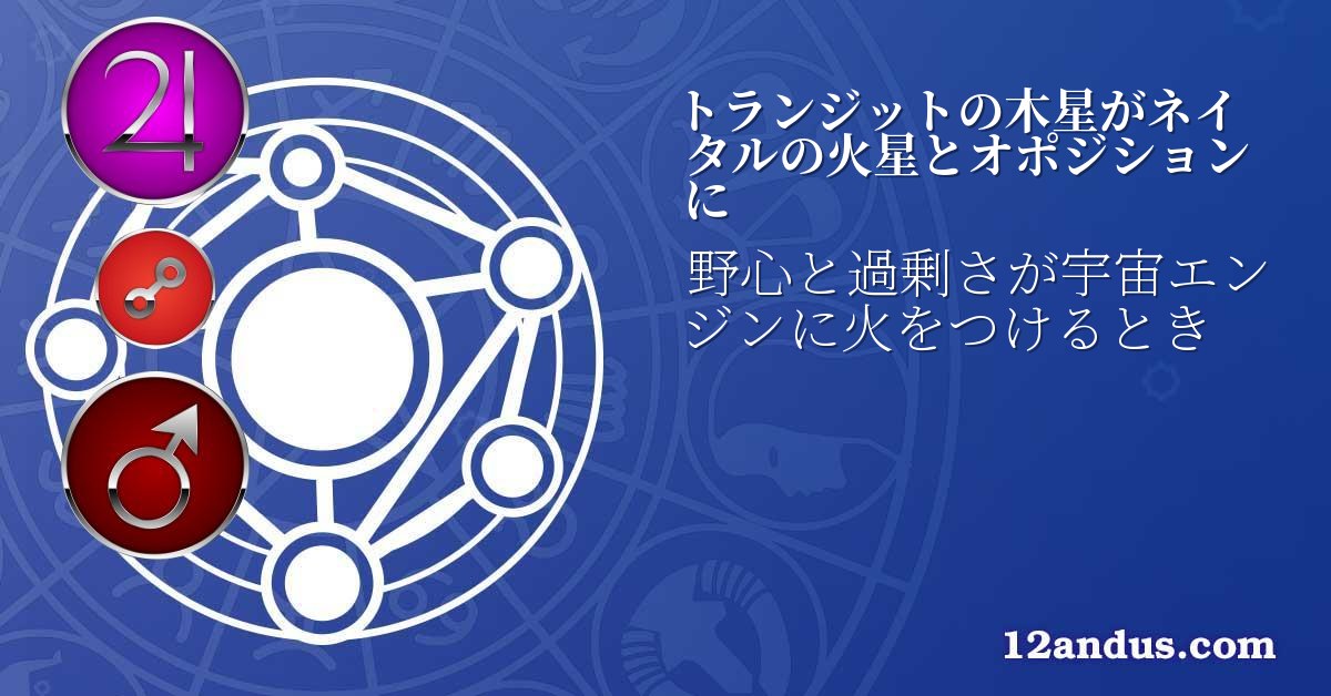 トランジットの木星がネイタルの火星とオポジションに