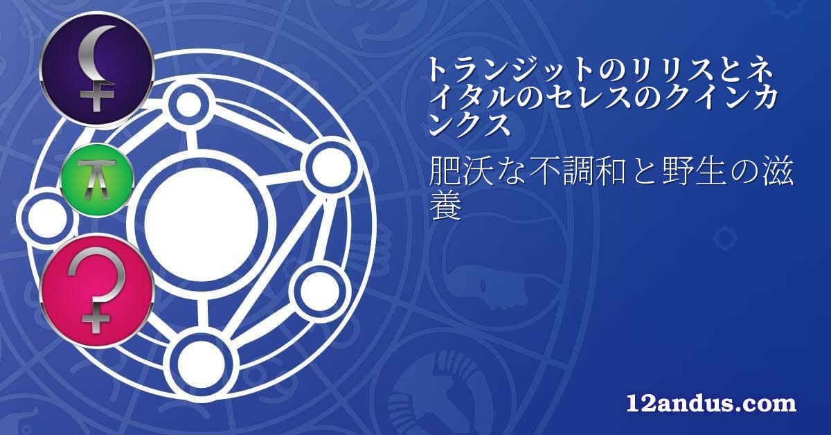 トランジットのリリスとネイタルのセレスのクインカンクス
